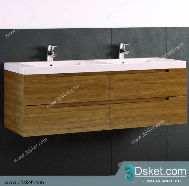 Free Download Bathroom Furniture 3D Model 005