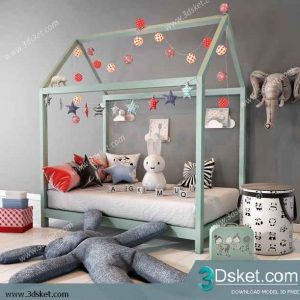 Free Download Furniture set 3D Model 017