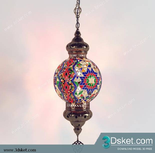 Free Download Ceiling Light 3D Model Đèn Trần 014