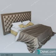3D Model Bed Free Download Giường 028