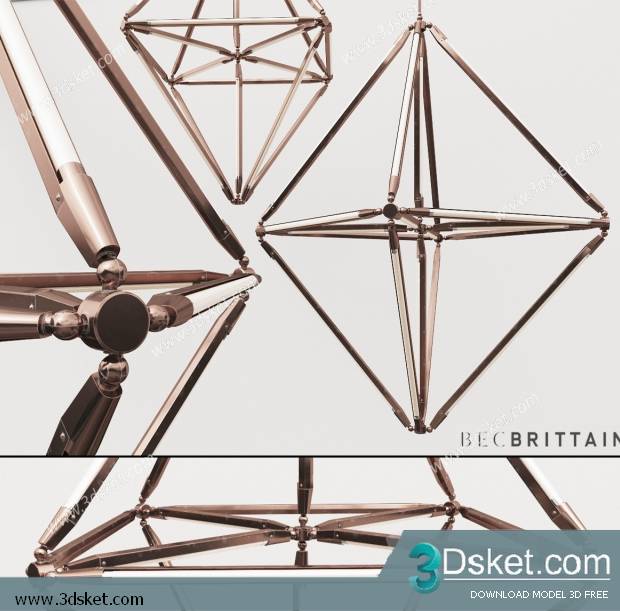 Free Download Ceiling Light 3D Model Đèn Trần 027