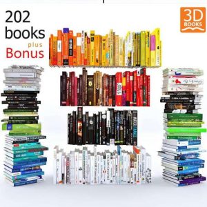 Free Download Books 3D Model 004 Sách