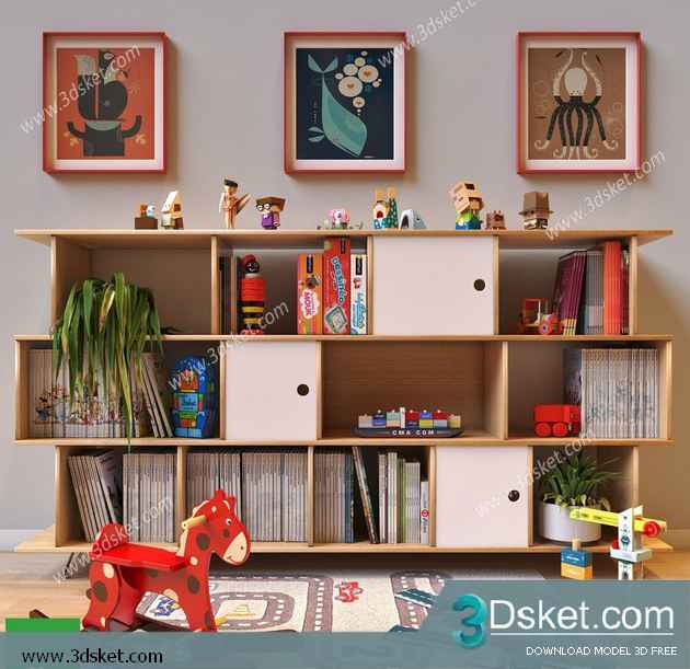 Free Download Furniture set 3D Model 018