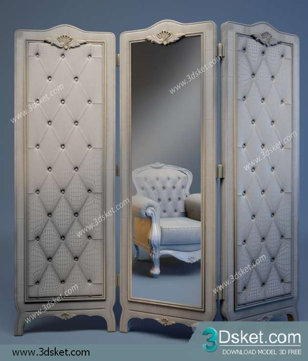 Free Download Mirror 3D Model Gương 026