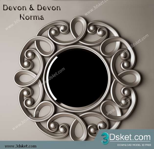 Free Download Mirror 3D Model Gương 039