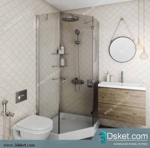 Free Download Bathroom Furniture 3D Model 037