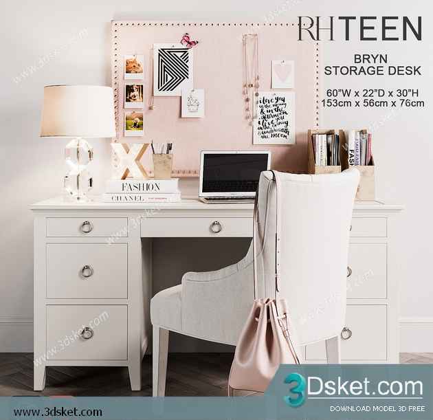 Free Download Furniture set 3D Model 021