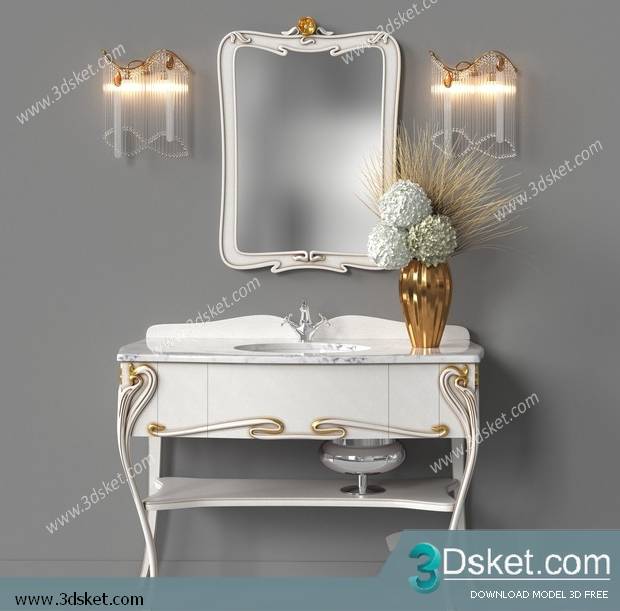 Free Download Bathroom Furniture 3D Model 038