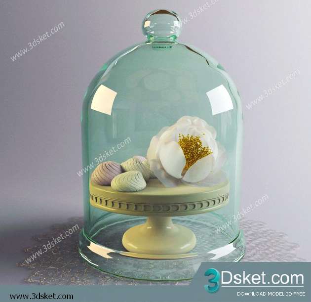 Free Download Mirror 3D Model Bộ Trang Trí 020