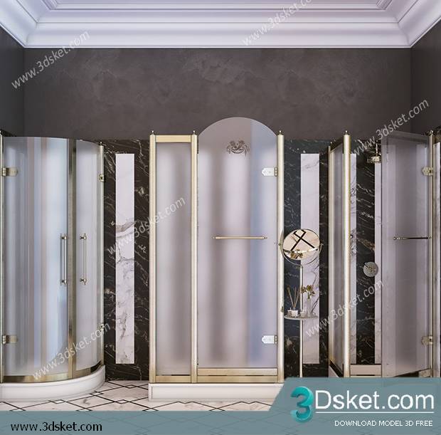 Free Download Shower 3D Model Tắm Đứng 021