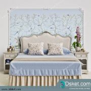 3D Model Bed Free Download Giường 056