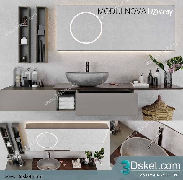 Free Download Bathroom Furniture 3D Model 039