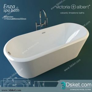 Free Download Bathtub 3D Model Bồn Tắm 002