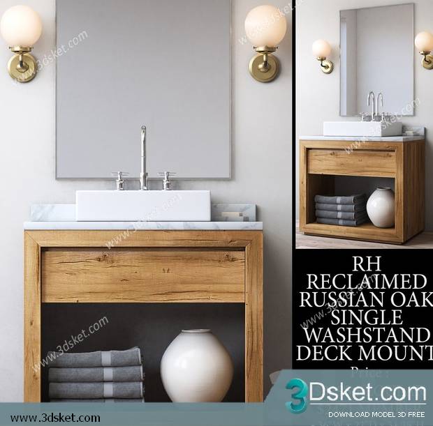 Free Download Bathroom Furniture 3D Model 040