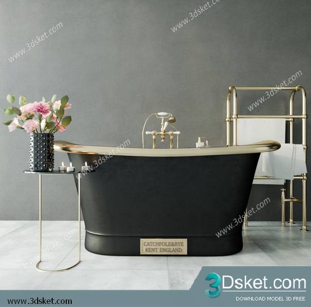 Free Download Bathtub 3D Model Bồn Tắm 028