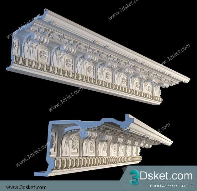Free Download Decorative Plaster 3D Model 048