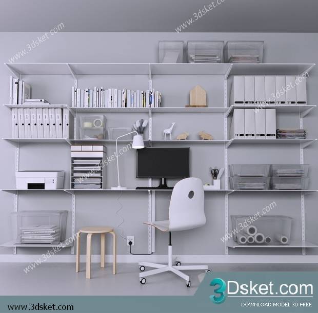 3D Model Office Furniture Free Download 033