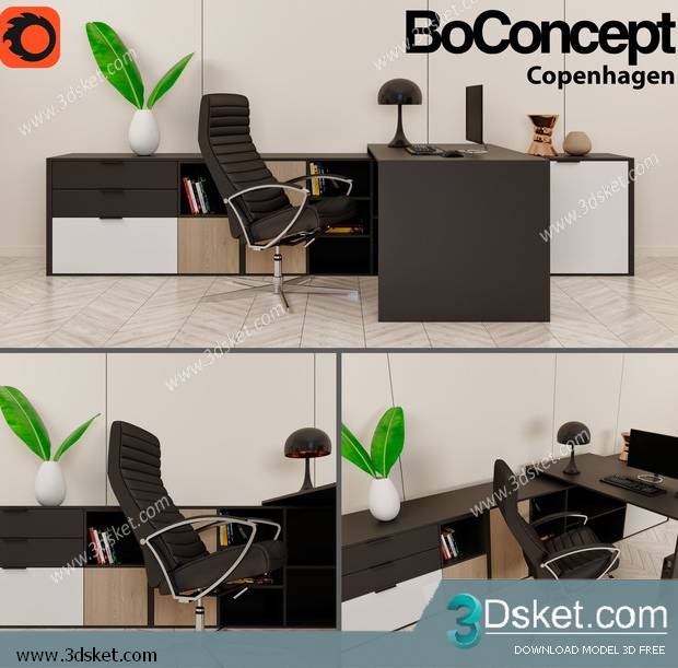 3D Model Office Furniture Free Download 034