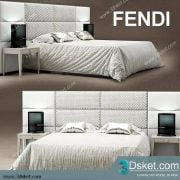 3D Model Bed Free Download Giường 030
