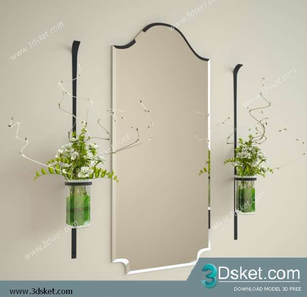 Free Download Mirror 3D Model Gương 016