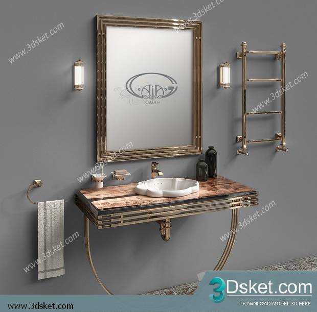 Free Download Bathroom Furniture 3D Model 045