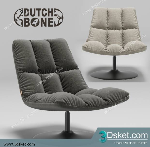 3D Model Arm Chair Free Download 034