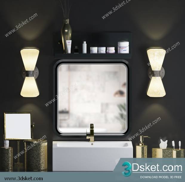 Free Download Bathroom Furniture 3D Model 047