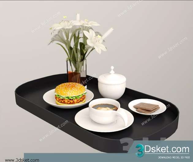 Free Download Mirror 3D Model Bộ Trang Trí 022