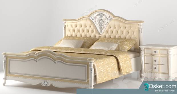 3D Model Bed Free Download Giường 069