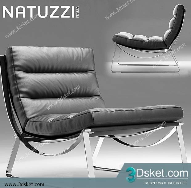 3D Model Arm Chair Free Download 036