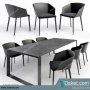 3D Model Table Chair Free Download Bàn ghế 019
