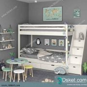 Free Download Furniture set 3D Model 023