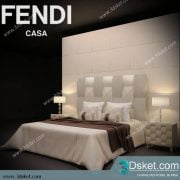 3D Model Bed Free Download Giường 031