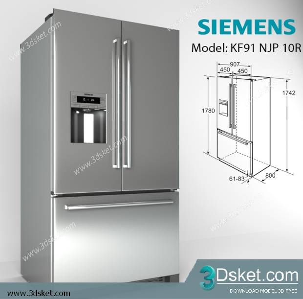 Free Download Kitchen Appliance 3D Model 051