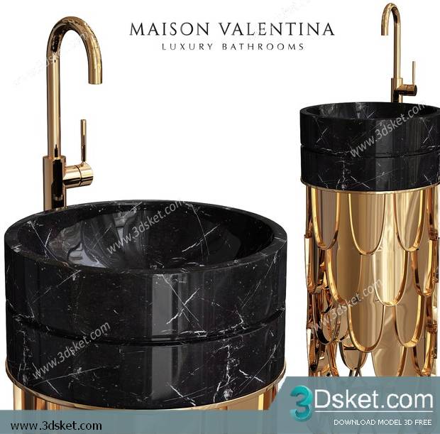 Free Download Wash Basin 3D Model Chậu Rửa Mặt 031