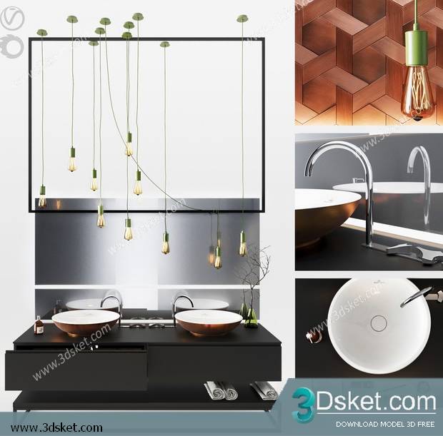 Free Download Bathroom Furniture 3D Model 048