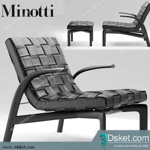 3D Model Arm Chair Free Download 037