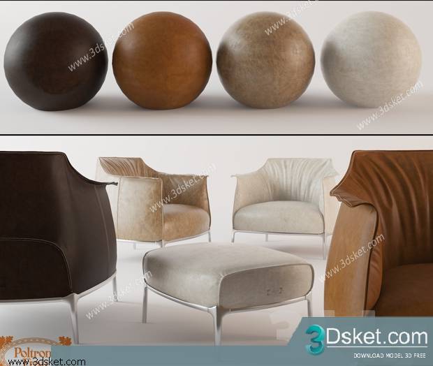 3D Model Arm Chair Free Download 045