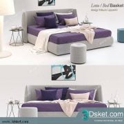 3D Model Bed Free Download Giường 064