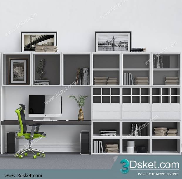 3D Model Office Furniture Free Download 036