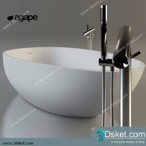 Free Download Bathtub 3D Model Bồn Tắm 003