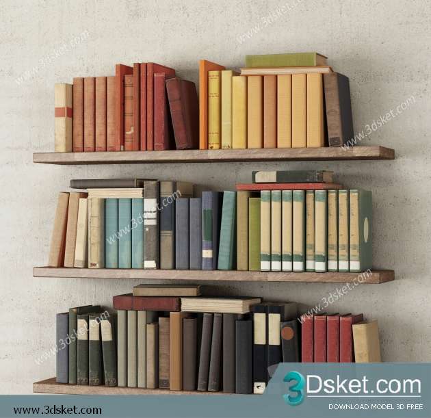 Free Download Books 3D Model 005 Sách