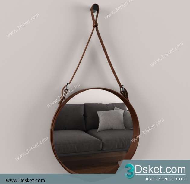 Free Download Mirror 3D Model Gương 041
