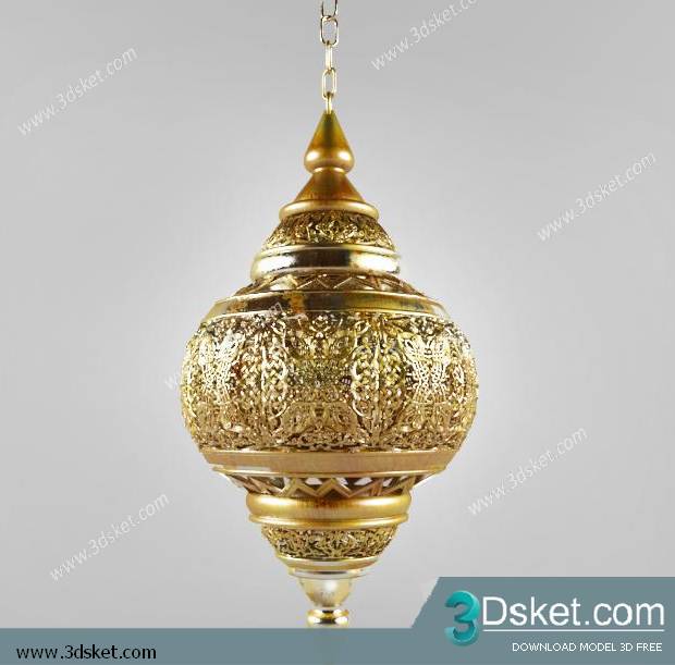 Free Download Ceiling Light 3D Model Đèn Trần 018