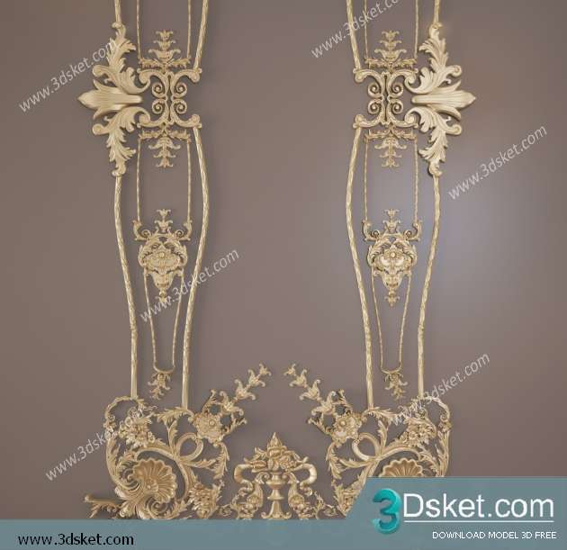 Free Download Decorative Plaster 3D Model 030