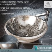 Free Download Wash Basin 3D Model Chậu Rửa Mặt 002