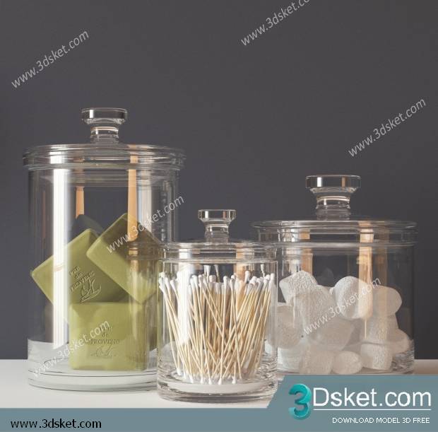 Free Download Bathroom Accessories 3D Model Đồ dùng 013