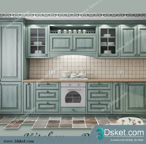 Free Download Kitchen 3D Model Nhà bếp 025