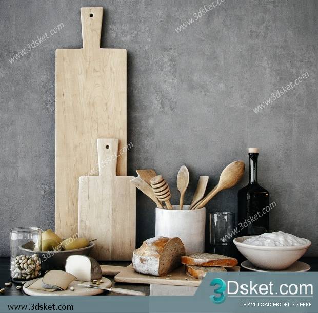 Free Download 3D Models Tableware Kitchen 053