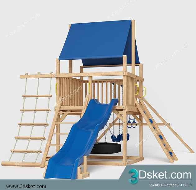 Free Download Child Bed 3D Model Giường cho trẻ 030